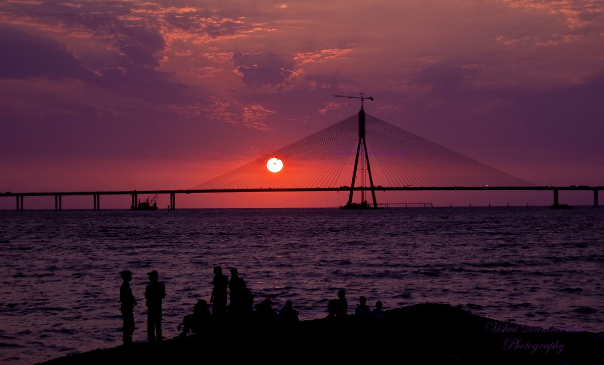 Sunset at Bandra-Worli Sea Link
