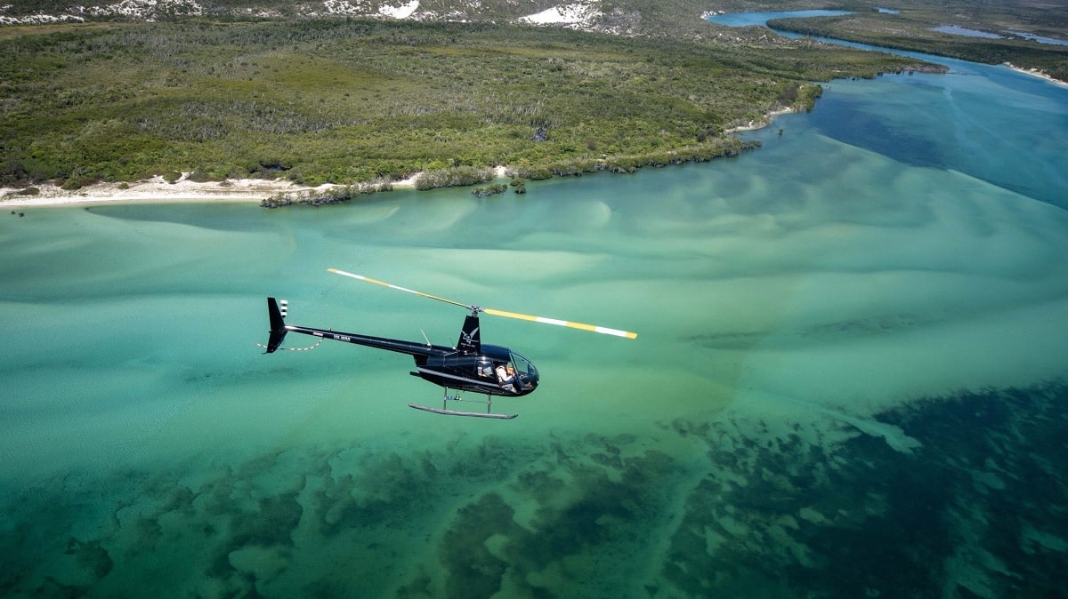 Take a Helicopter Ride Over the Barren Island Volcano