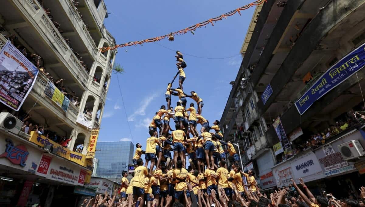 Join the Mass Human Pyramid at Govinda Festival (Dahi Handi)
