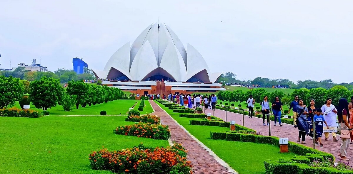 Meditate at the Lotus Temple