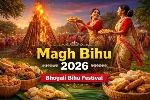 Magh (Bhogali) Bihu 2026 is celebrated around 14–15 January.
