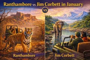 Ranthambore vs Jim Corbett in January Safari Chances, Zones, Costs & Which One to Choose